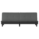 vidaXL Canapé-lit gris foncé tissu