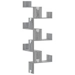 vidaXL Étagère d'angle murale sonoma gris 45x45x147cm bois ingénierie