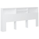 vidaXL Armoire de tête de lit Blanc 220x19x103 5 cm
