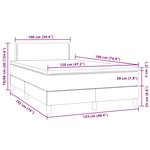 vidaXL Sommier à lattes de lit et matelas LED noir 120x190 cm velours