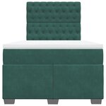 vidaXL Sommier à lattes de lit avec matelas vert foncé 120x190 cm