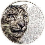 Pièce de monnaie en Argent 500 Togrog g 31.1 (1 oz) Millésime 2024 Wild Mongolia SNOW LEOPARD