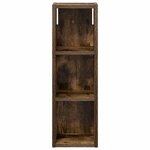 vidaXL Armoire murale de salle de bain Chêne Fumé 20 x 16 x 62 5 cm