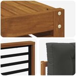 vidaXL Ensemble de canapés d'extérieur 7 Pièces Naturel et Anthracite