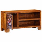 vidaXL Meuble TV multicolore 90x30x45 bois massif d'acacia