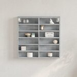 vidaXL Armoire à vitrine gris béton 60x8 5x58 cm bois d'ingénierie