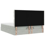 vidaXL Cadre de lit ottoman avec matelas gris clair 200x200 cm velours