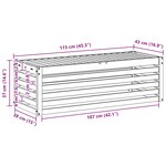 vidaXL Banc de Jardin Bois d'Acacia Massif Naturel 115 x 43 x 37 cm