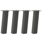 vidaXL Pieds de table basse 4 pièces Anthracite 42 cm Acier