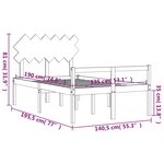 vidaXL Lit pour personne âgée sans matelas blanc bois massif