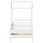 vidaXL Lit de jour avec toit sans matelas blanc 80x200 cm bois massif