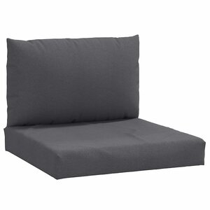 vidaXL Coussins de palette lot de 2 anthracite mélangé tissu