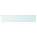 vidaXL Panneau pour étagère Verre transparent 80 x 15 cm
