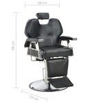 vidaXL Chaise de barbier Noir 72x68x98 cm Similicuir