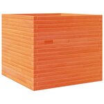vidaXL Jardinière cire marron 80x80x68 5 cm bois de pin massif