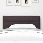 vidaXL Têtière LED Design Lignes Marron Foncé 90 cm Tissu