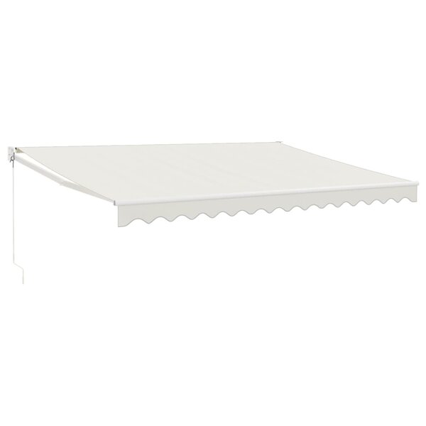 vidaXL Auvent rétractable crème 4x3 m tissu et aluminium