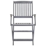 vidaXL Chaises pliables d'extérieur lot de 8 Bois d'acacia solide