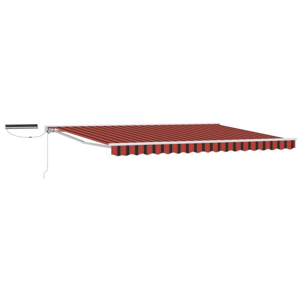 vidaXL Auvent rétractable électrique Orange  Noir et Blanc 5 x 3 m