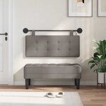 vidaXL Tête de lit suspendue Taupe Tissu