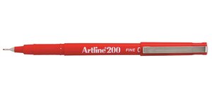 Stylo Feutre 200 Permanent Indélébile Pointe 0 4 mm Rouge x 12 ARTLINE