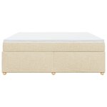 vidaXL Sommier à lattes de lit avec matelas Crème 200x200 cm Tissu