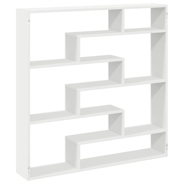 vidaXL Étagère cube murale 7 compartiments blanc bois d'ingénierie