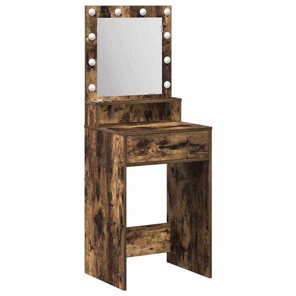 vidaXL Coiffeuse Chêne fumé 50 x 41 x 135 cm Bois d'ingénierie