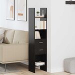 vidaXL Bibliothèque Chêne noir 40 x 35 x 180 cm Bois d'ingénierie