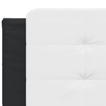 vidaXL Cadre de lit et tête de lit noir et blanc 160x200 cm similicuir