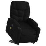 vidaXL Fauteuil de massage inclinable Noir Tissu