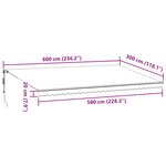 vidaXL Auvent rétractable automatique avec LED bordeaux 600x300 cm