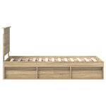 vidaXL Cadre de lit Chêne Sonoma 75 x 190 cm Bois de pin massif