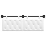 vidaXL Tête de lit suspendue Blanc Tissu