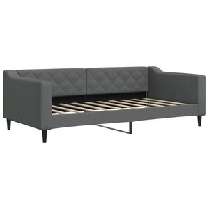 vidaXL Lit de repos sans matelas gris foncé 90x190 cm tissu