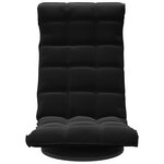 vidaXL Chaise de sol pivotante Noir Velours