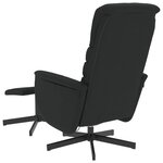 vidaXL Fauteuil inclinable de massage avec repose-pied noir similicuir