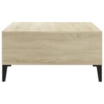 vidaXL Table basse chêne sonoma 60x60x30 cm bois d'ingénierie