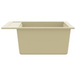 vidaXL Évier de cuisine Granit Seul lavabo Beige