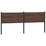 vidaXL Tête de lit chêne marron 200 cm bois d'ingénierie et acier