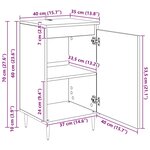 vidaXL Buffet 2 Pièces Chêne noir 40 x 35 x 70 cm