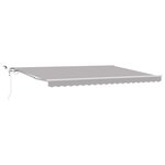 vidaXL Auvent Rétractable Gris clair 450 × 350 cm Polyester et métal