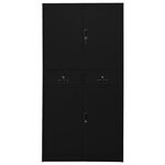 vidaXL Armoire de bureau Noir 90x40x180 cm Acier