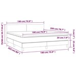 vidaXL Sommier à lattes de lit et matelas Bleu foncé 180x200cm Velours