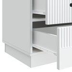 vidaXL Cabinet de chevet Blanc 43 x 41 x 63 5 cm Bois d'ingénierie
