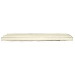 vidaXL Coussin pour banc de palette Crème 150 x 40 x 8 cm Tissu Oxford