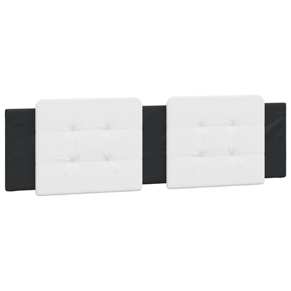 vidaXL Coussin de tête de lit Zadar blanc et noir 180 cm similicuir