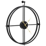 vidaXL Horloge murale Noir 52 cm Fer