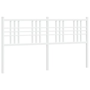 vidaXL Tête de lit métal blanc 160 cm