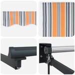 vidaXL Auvent Rétractable Multicolore 450 × 300 cm